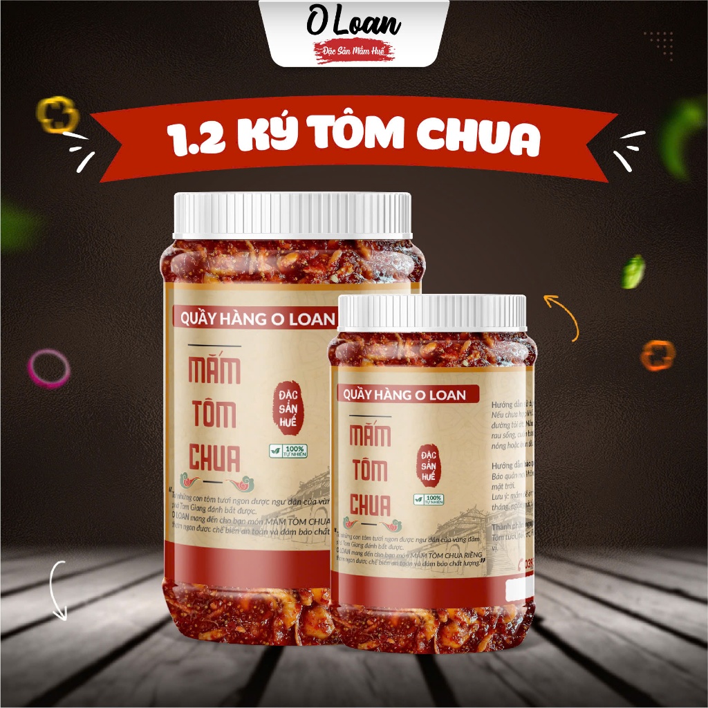 Combo Mắm Tôm Chua Riềng Đặc Sản Mắm Huế O Loan 1 Ký 200gr