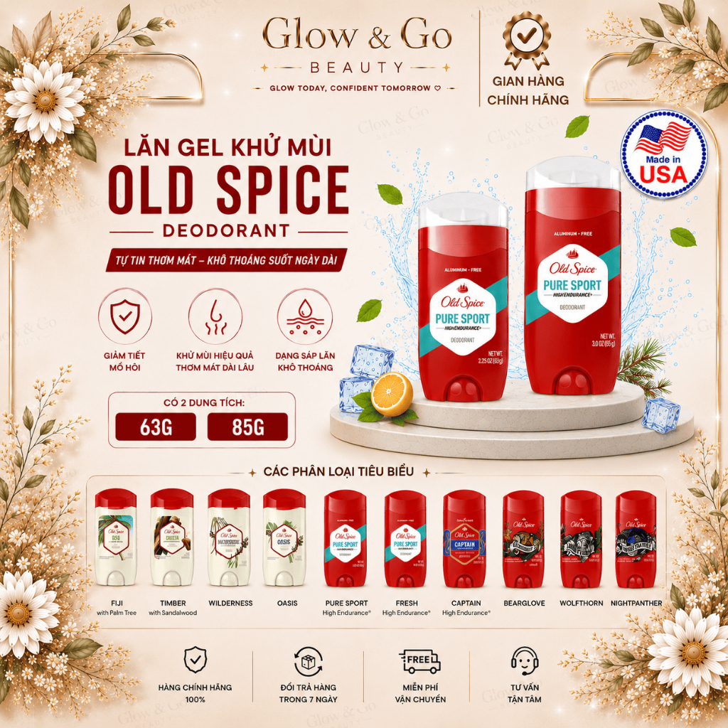 Lăn Sáp Khử Mùi Nổi Tiếng Toàn Cầu Old Spice High Enourance Mỹ 73g/85g