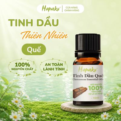 Tinh Dầu Quế Tự Nhiên Nguyên Chất 10ml Hapaku, Xông Thơm Phòng, Đuổi Côn Trùng, Massage Thư Giãn