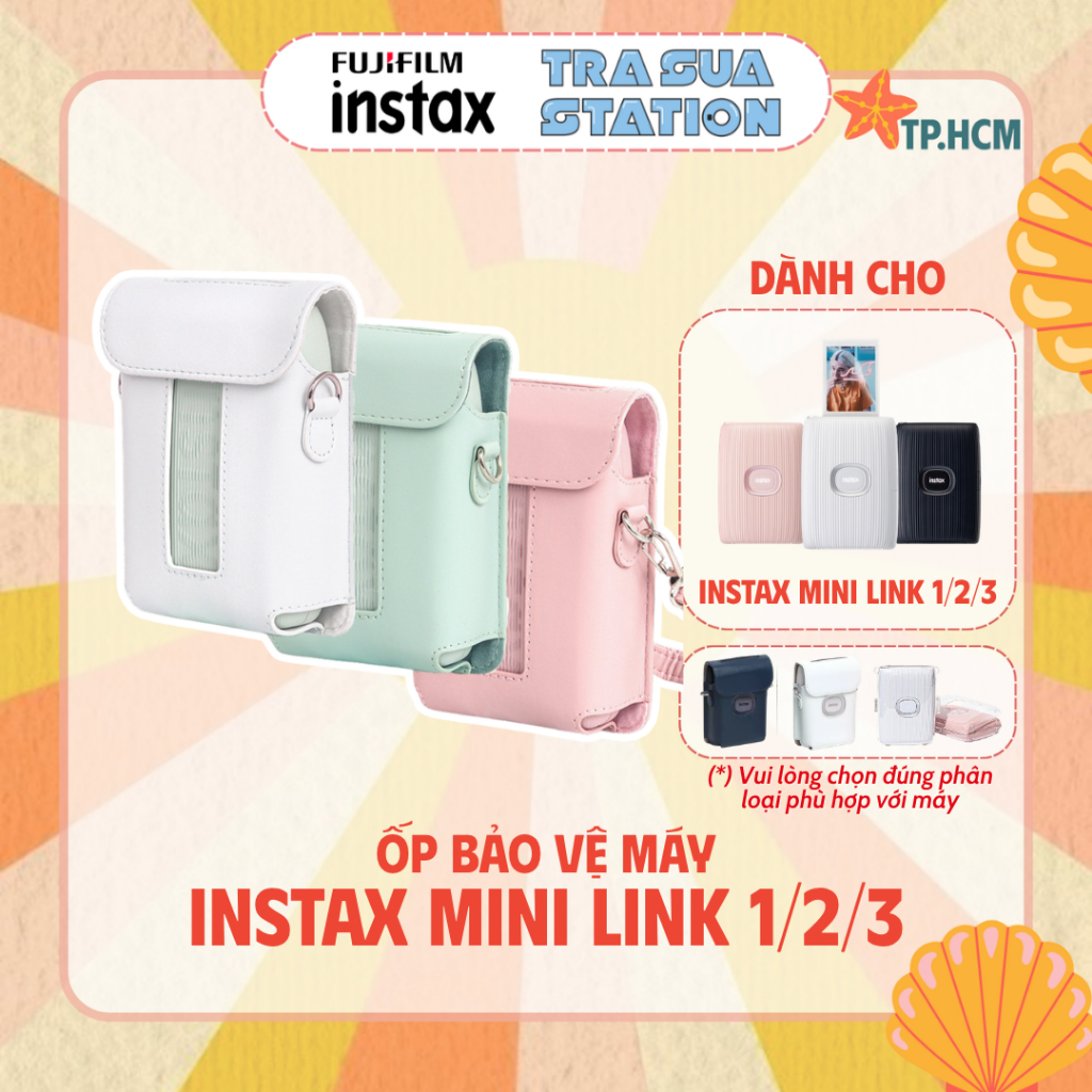 Case instax mini Link 2/ Link 1/ - Ốp bảo vệ máy chụp ảnh instax Mini Link 2/ Link 1 - Tặng kèm dây 