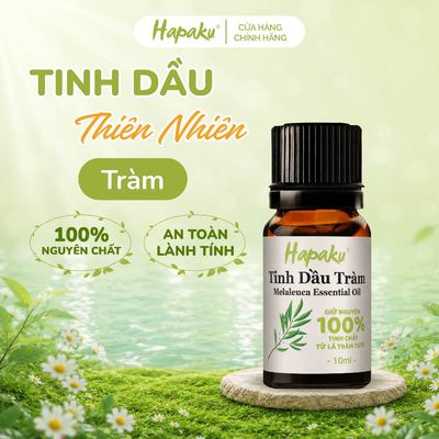 Tinh Dầu Tràm Tự Nhiên Nguyên Chất 10ml Hapaku, Khử Khuẩn, Giữ Ấm, Phòng Ngừa Cảm, Xoa Bóp Giảm Đau