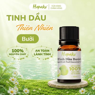 Tinh Dầu Bưởi Dưỡng Tóc Tự Nhiên Nguyên Chất 10ml Hapaku, Giúp Mọc Tóc, Thơm Phòng, Massage Thư Giãn