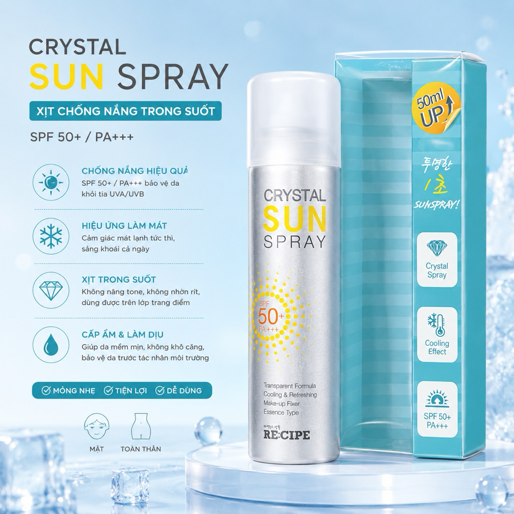 Xịt chống nắng Sun Spray 50ml & 150ml