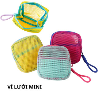 Ví lưới mini, ví dây kéo dạng lưới đựng đồ dùng cá nhân nhỏ gọn