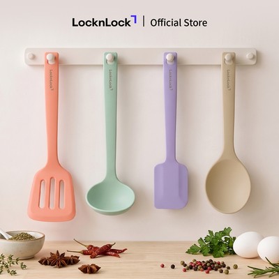 Bộ 4 Món Dụng Cụ Nấu Ăn Silicon LocknLock Chịu Nhiệt Cao CKT348S4