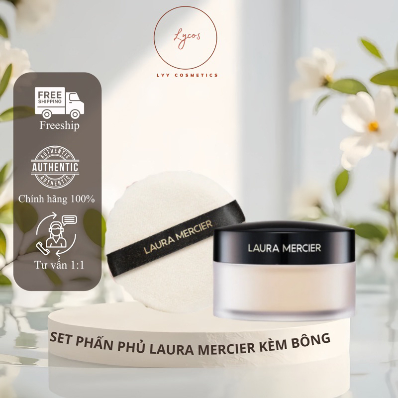 SET PHẤN LAURA MERCIER 29GR VÀ BÔNG PHẤN