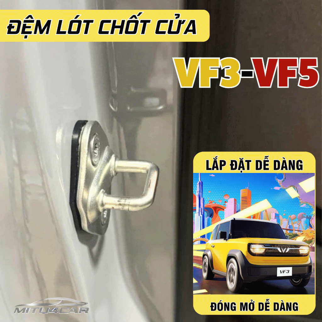 [VF3 & VF5] Miếng đóng cửa xe Vinfast VF3, VF5 combo cho tay nắm oto,giúp đóng cửa nhẹ nhàng êm ái-S