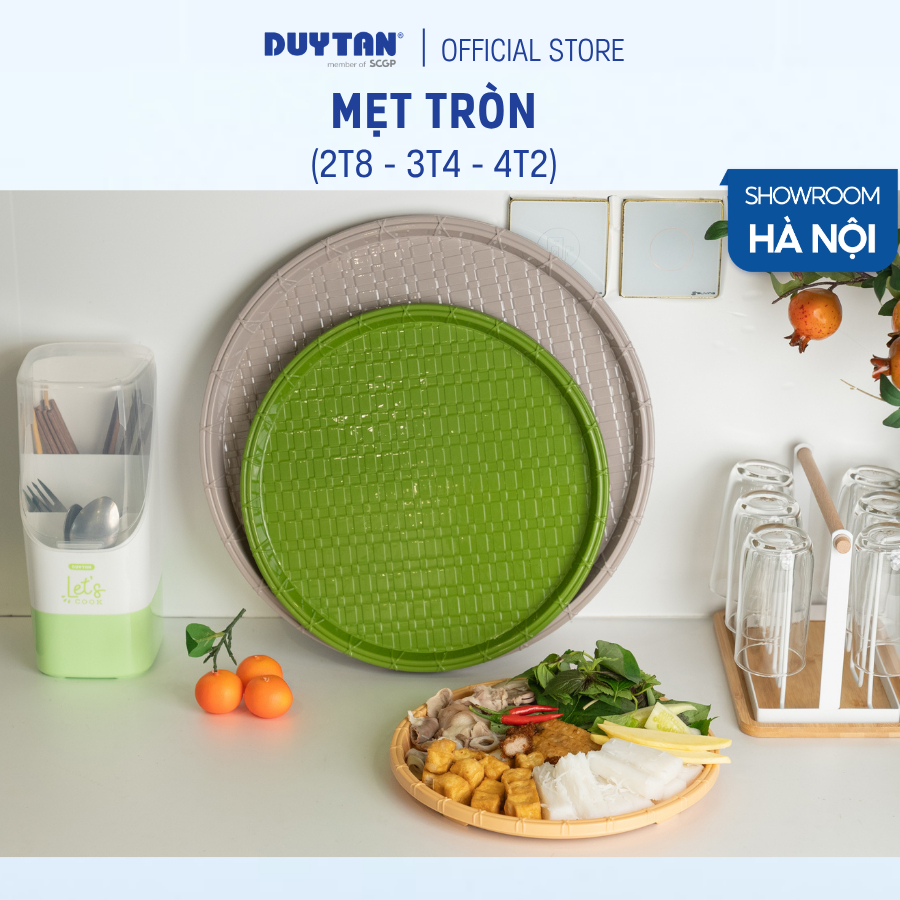 Mẹt Tròn 2T8, 3T4, 4T2 Duy Tân, Nhựa PP, Đựng Thực Phẩm, Chống Ẩm Mốc, Dễ Vệ Sinh