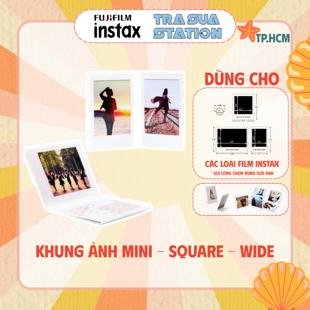 Đế ảnh để bàn dành cho film instax Mini/ film instax Square/ film instax Wide - Đế chữ L / đế chữ V