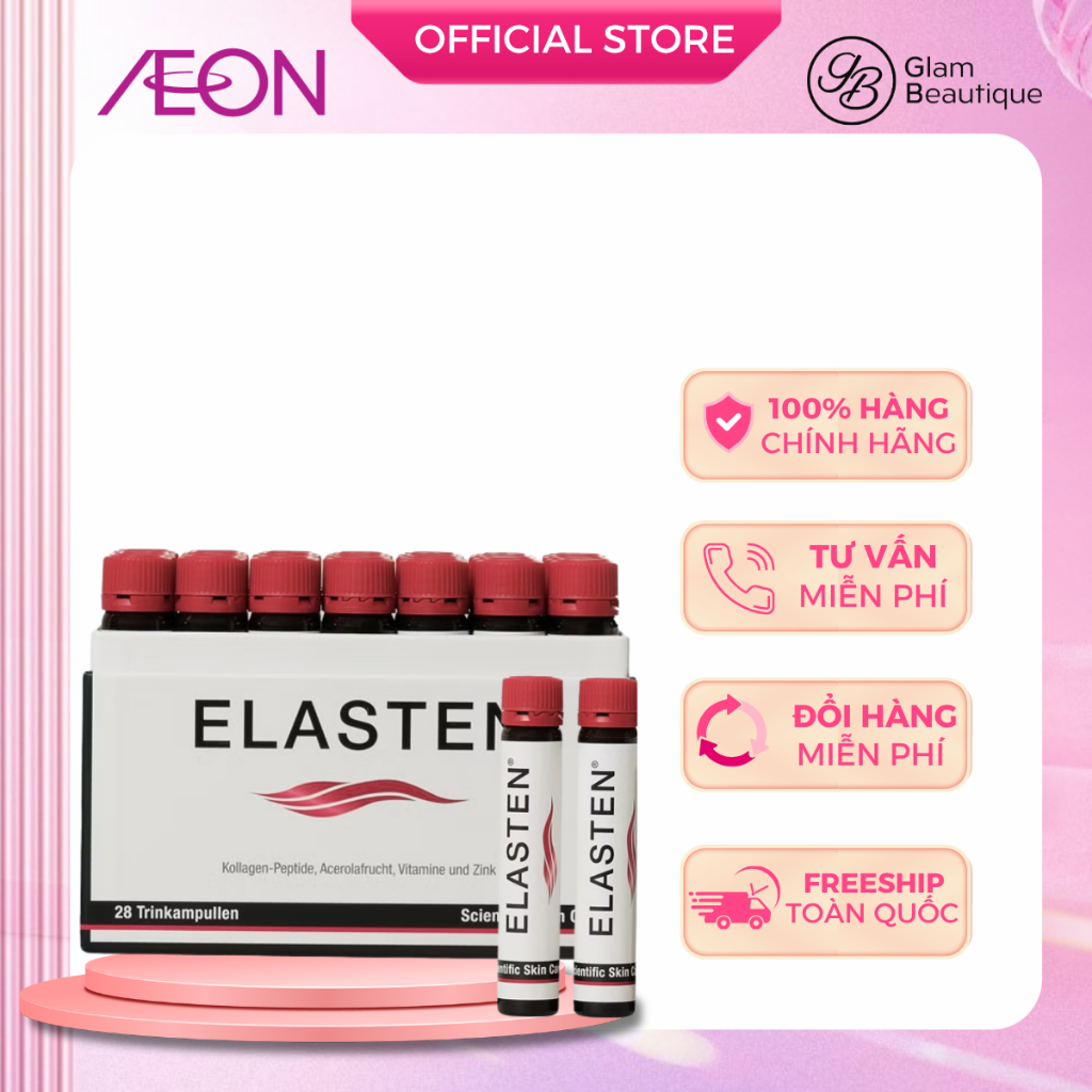 Nước Uống Bổ Sung Collagen, Làm Đẹp Da Elasten Glam Beautique
