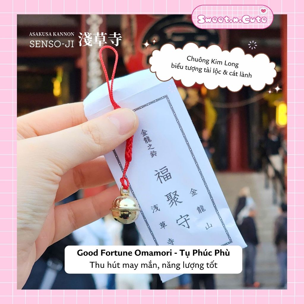 [Nội địa Nhật - Omamori] Omamori thu hút may mắn và điều tốt lành - Thỉnh từ Sensō-ji