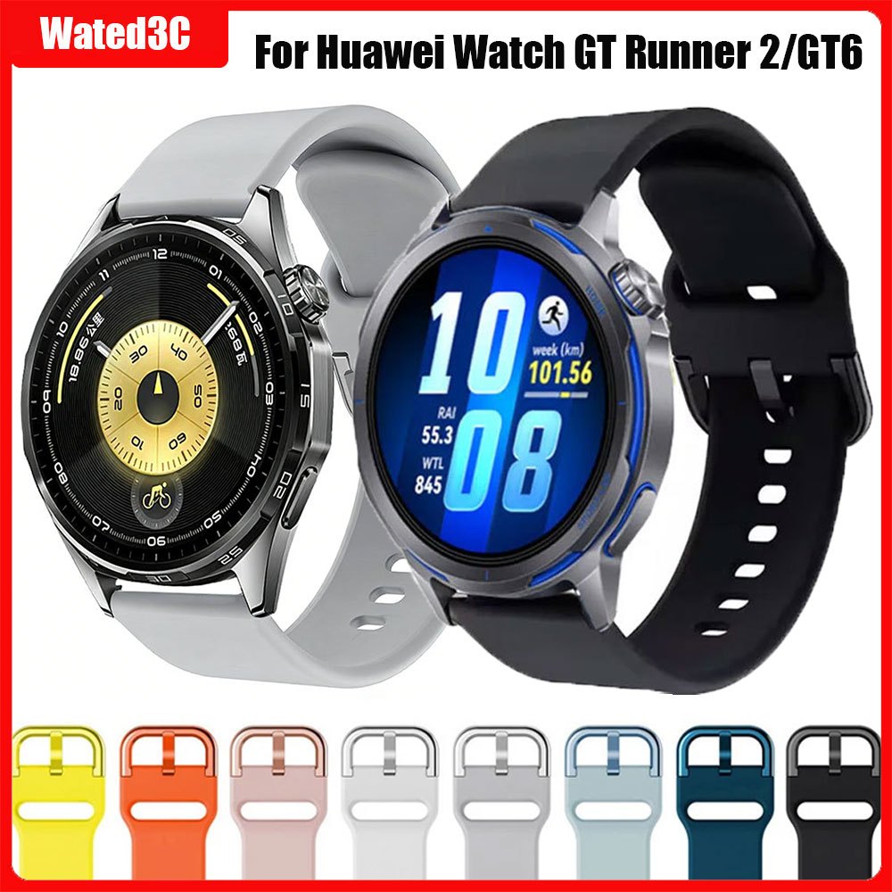 Dây Đeo Silicon Cho Huawei Watch GT Runner 2/Huawei GT6 Pro 46mm Cho Huawei GT6 GT5 46mm