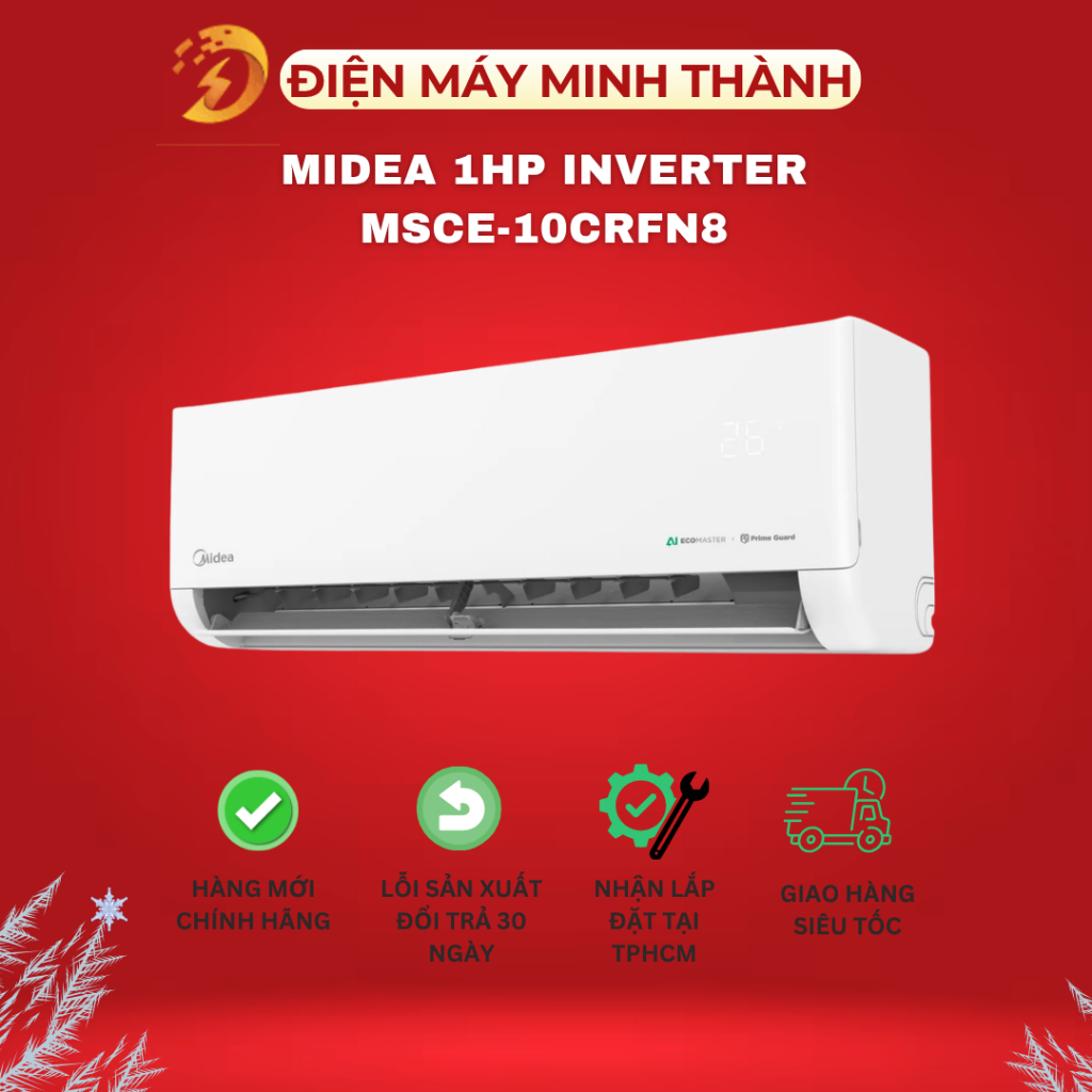 MSCE-10CRFN8- Máy Lạnh Midea 1HP Inverter  HÀNG CHÍNH HÃNG MỚI <CHỈ GIÁ MÁY>