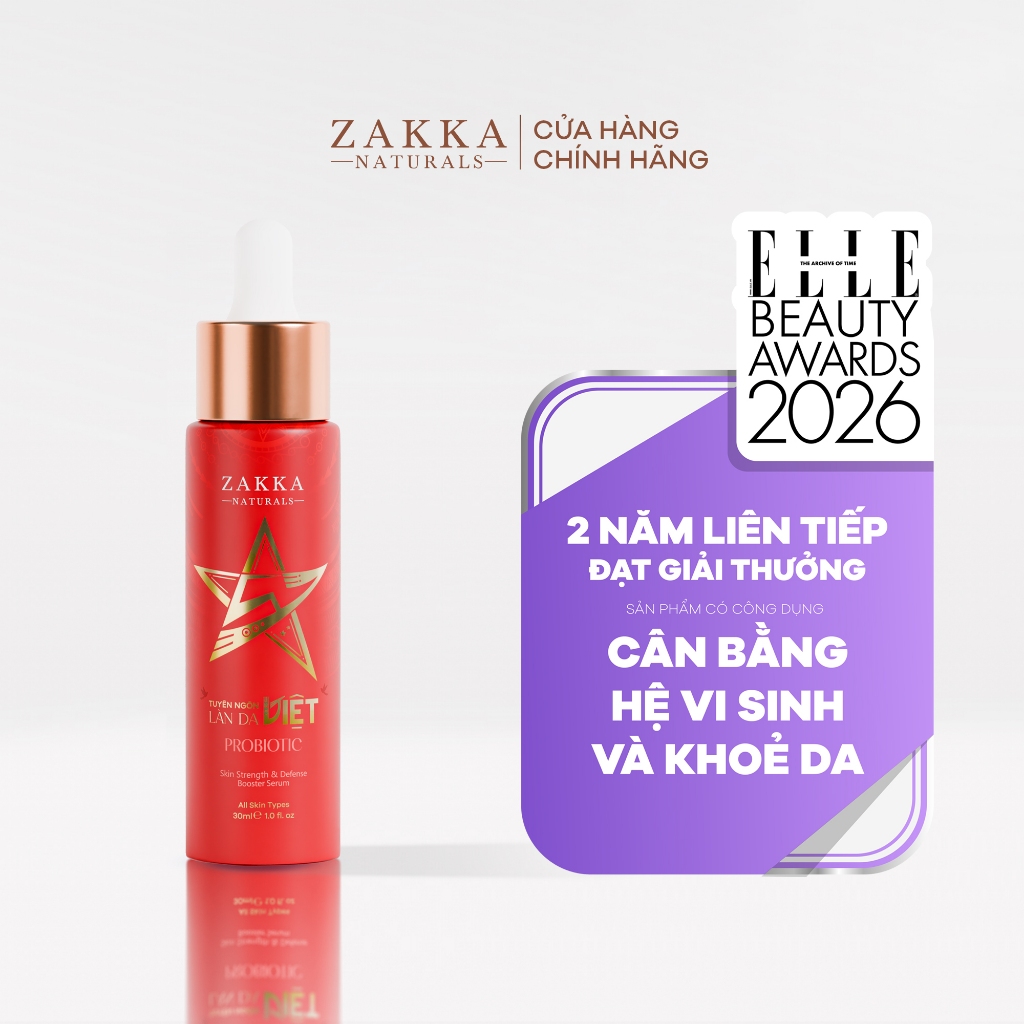 Tinh chất hỗ trợ lợi khuẩn giúp khoẻ da Probiotic Skin Strength & Defense Zakka Naturals 30ml
