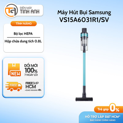 Máy Hút Bụi Không Dây Samsung Jet 60 150W VS15A6031R1 - Công Nghệ Hút Đa Lốc Xoáy Jet Cyclone