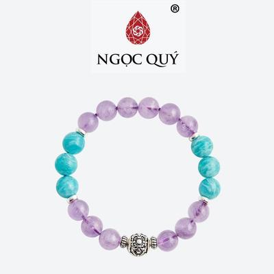 Vòng tay đá Thạch anh tự nhiên phối charm - Mẫu VC0874 - Ngọc Quý