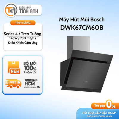 Máy Hút Mùi Kính Vát Bosch DWK67CM60B