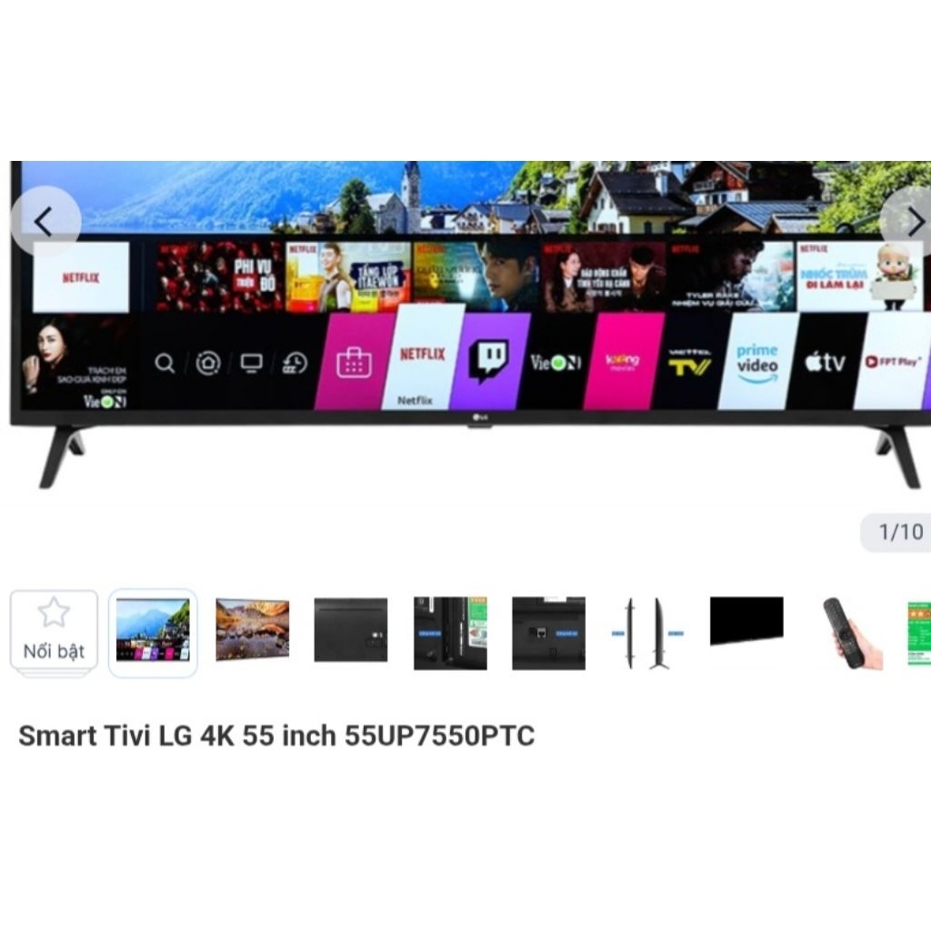 Chân kệ tivi LG 55UP7550PTC, 50UP7550PTC