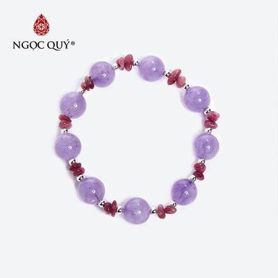 Vòng tay đá Thạch anh tự nhiên phối charm - Mẫu VC0864 - Ngọc Quý