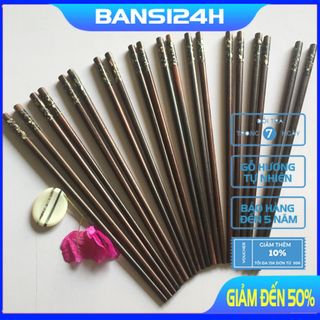 Đũa gỗ trắc đỏ cẩn bào ngư - 10 Đôi