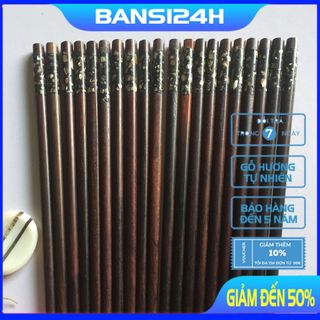 Đũa gỗ trắc đỏ cẩn bào ngư - 10 Đôi