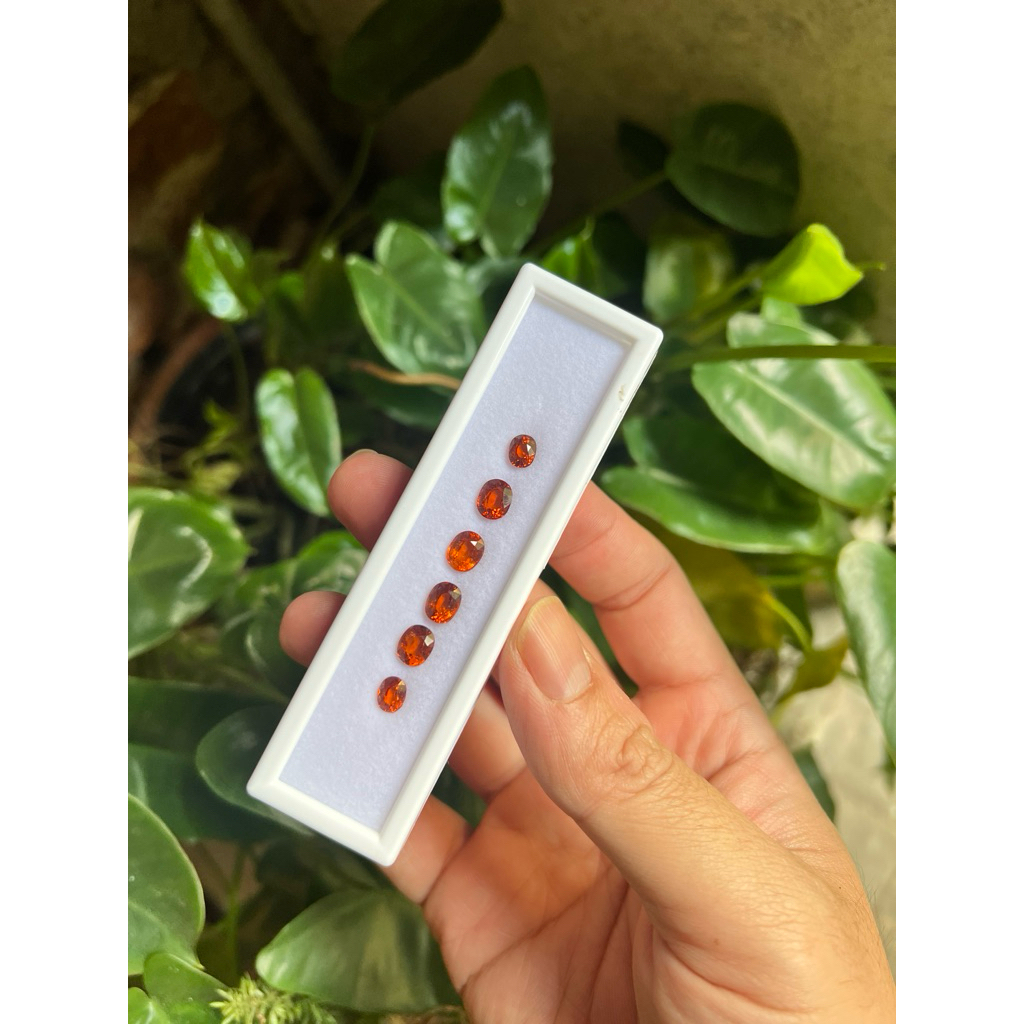 Set lắc Garnet cam ~9ct