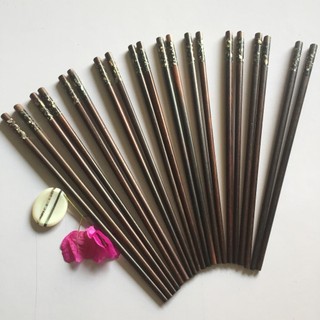 Đũa gỗ trắc đỏ cẩn bào ngư - 10 Đôi