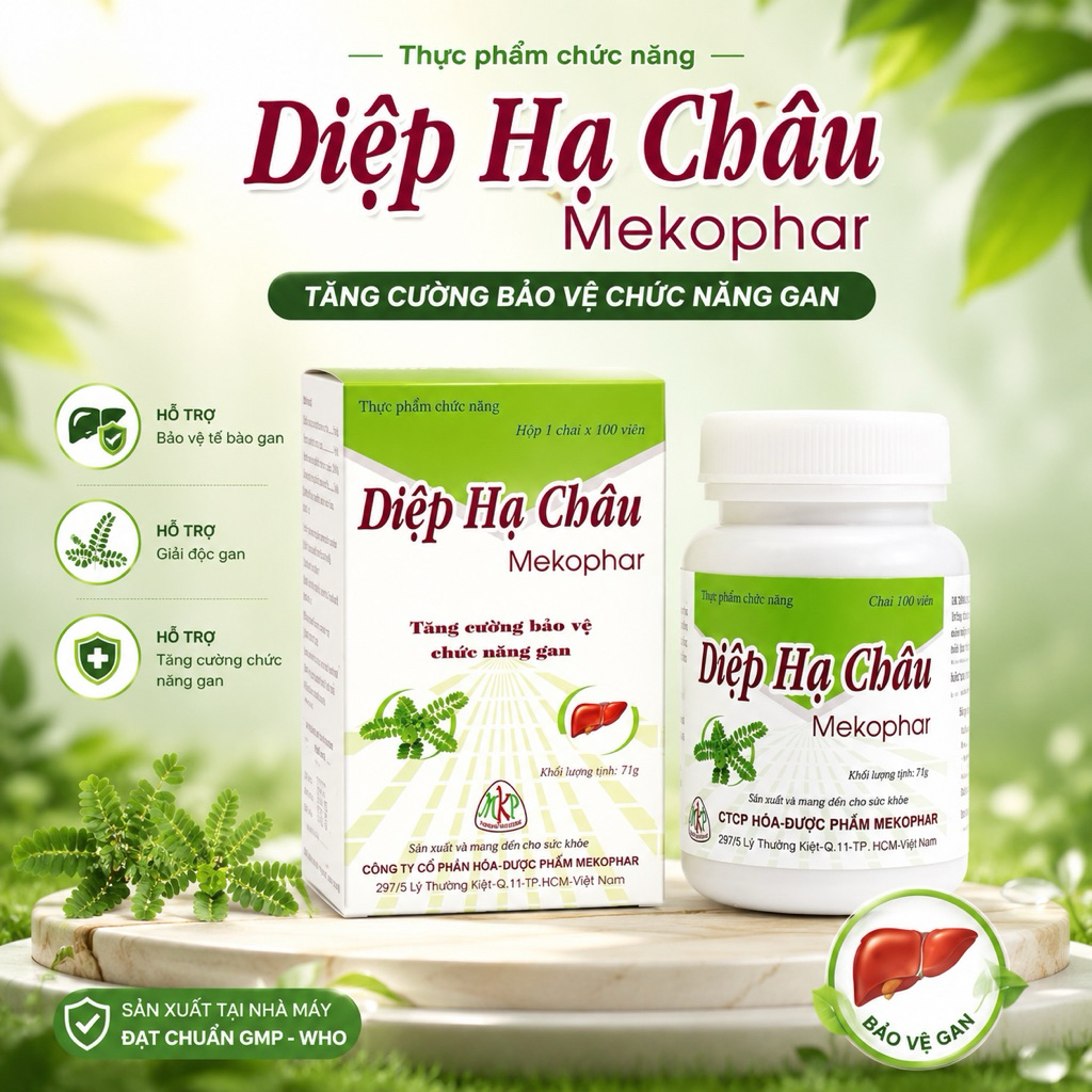 Viên uống DIỆP HẠ CHÂU MEKOPHAR ( Chai 100 viên )