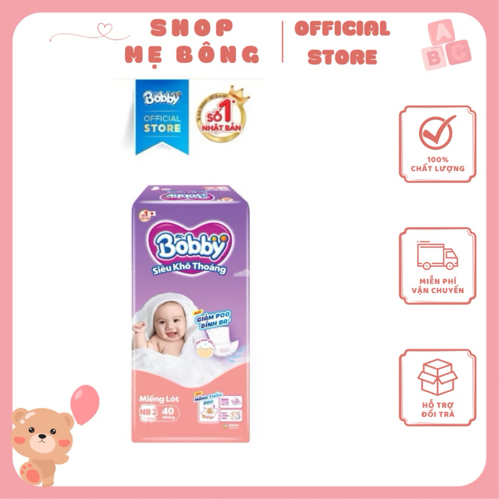 Miếng lót sơ sinh Bobby NB2-40 miếng