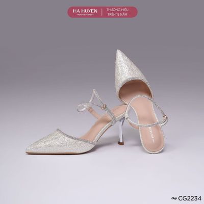 Giày cao gót nữ HÀ HUYỀN, giày cao gót tiệc sang chảnh gót nhọn 9cm - CG2234