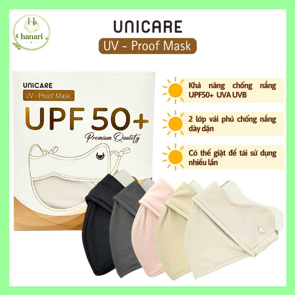 [HOT TREND] Khẩu Trang Proof Mask UNICARE Form Đẹp, Chống UV, Kháng Khuẩn, Mềm Mịn, Không Bí Thở