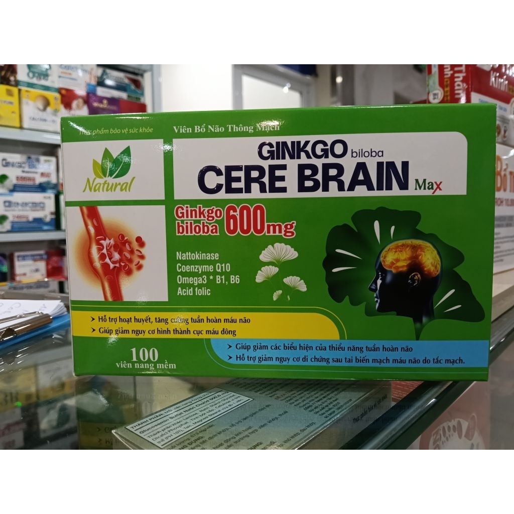 Ginkgo Cere Brain max .Hộp 100viên