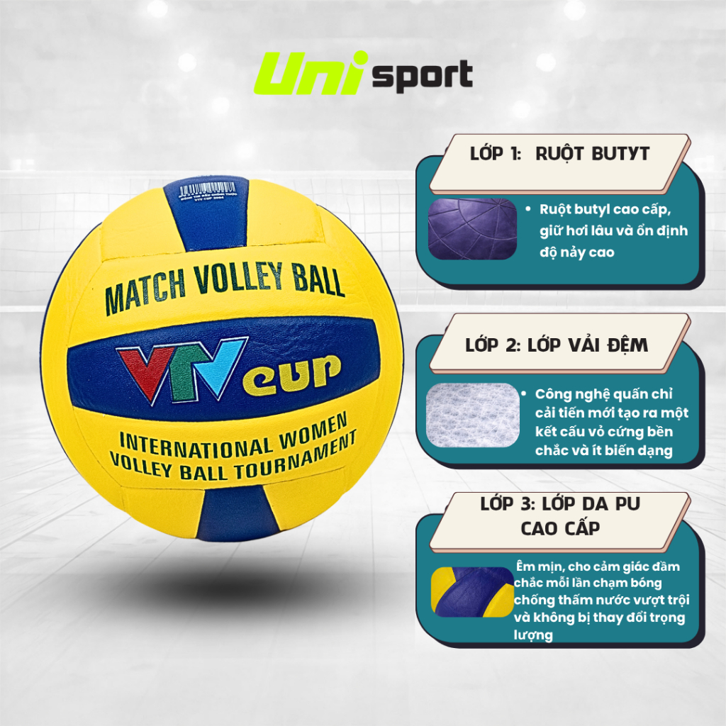 Quả Banh Bóng Chuyền Gerusta - VTV CUP  (Tặng lưới + Kim bơm bóng)