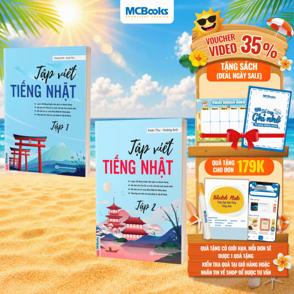 Sách - Combo Tập viết tiếng Nhật
