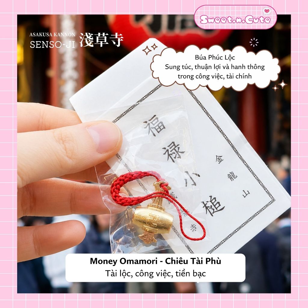 [Nội địa Nhật - Omamori] Omamori chiêu tài lộc - Búa phúc lộc thỉnh từ Sensō-ji