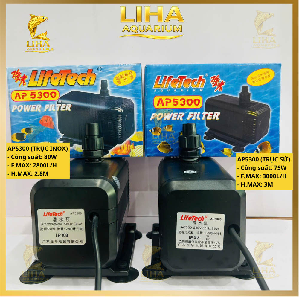 Máy Bơm Lifetech AP5300 – Máy Bơm Nước Hồ Cá Cao Cấp