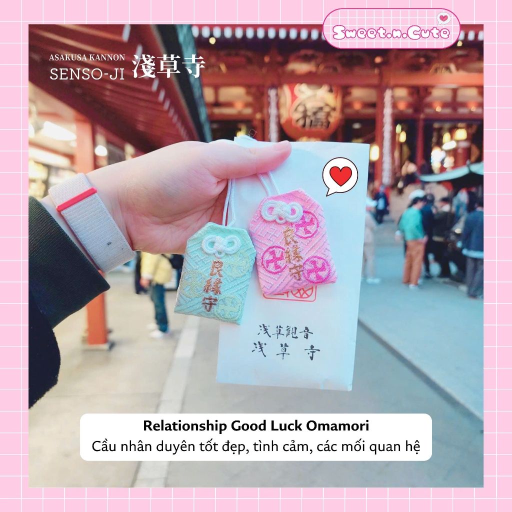 [Nội địa Nhật - Omamori] Omamori cầu nhân duyên tốt đẹp - Thỉnh từ Sensō-ji