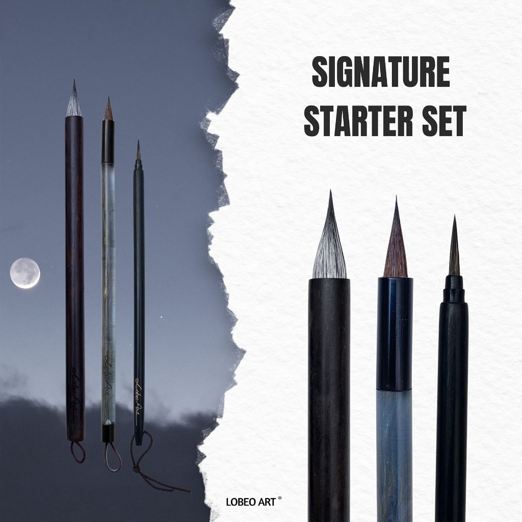 [LOBEO] Combo 3 cọ vẽ Lobeo Art - Signature Starter Set