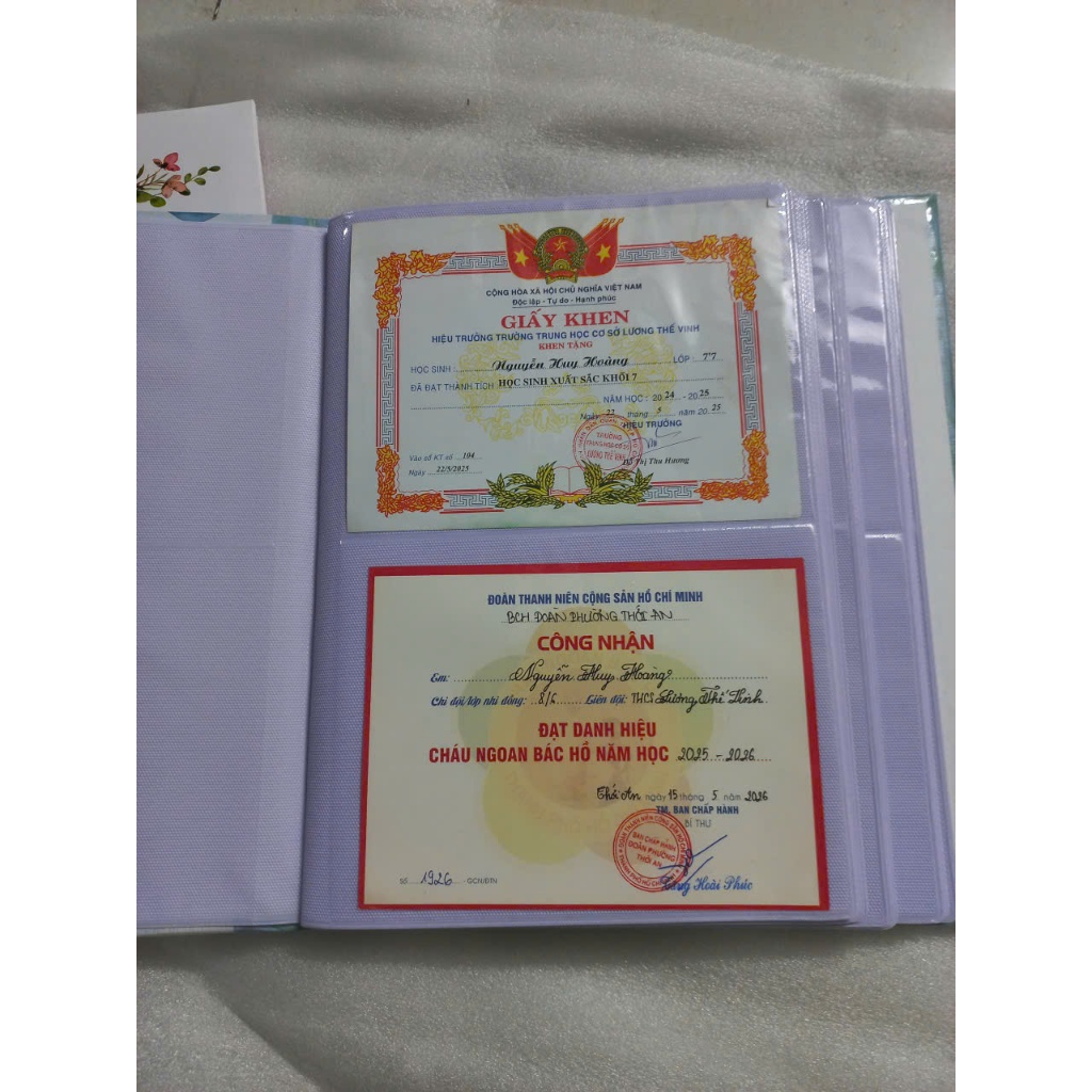 Album để ảnh giấy khen , bằng khen 15x21 Album đựng ảnh