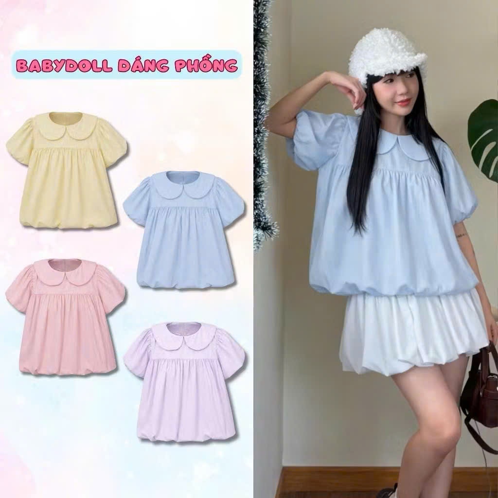 Pass(new) áo form bí màu hồng pastel nhà GUMIE