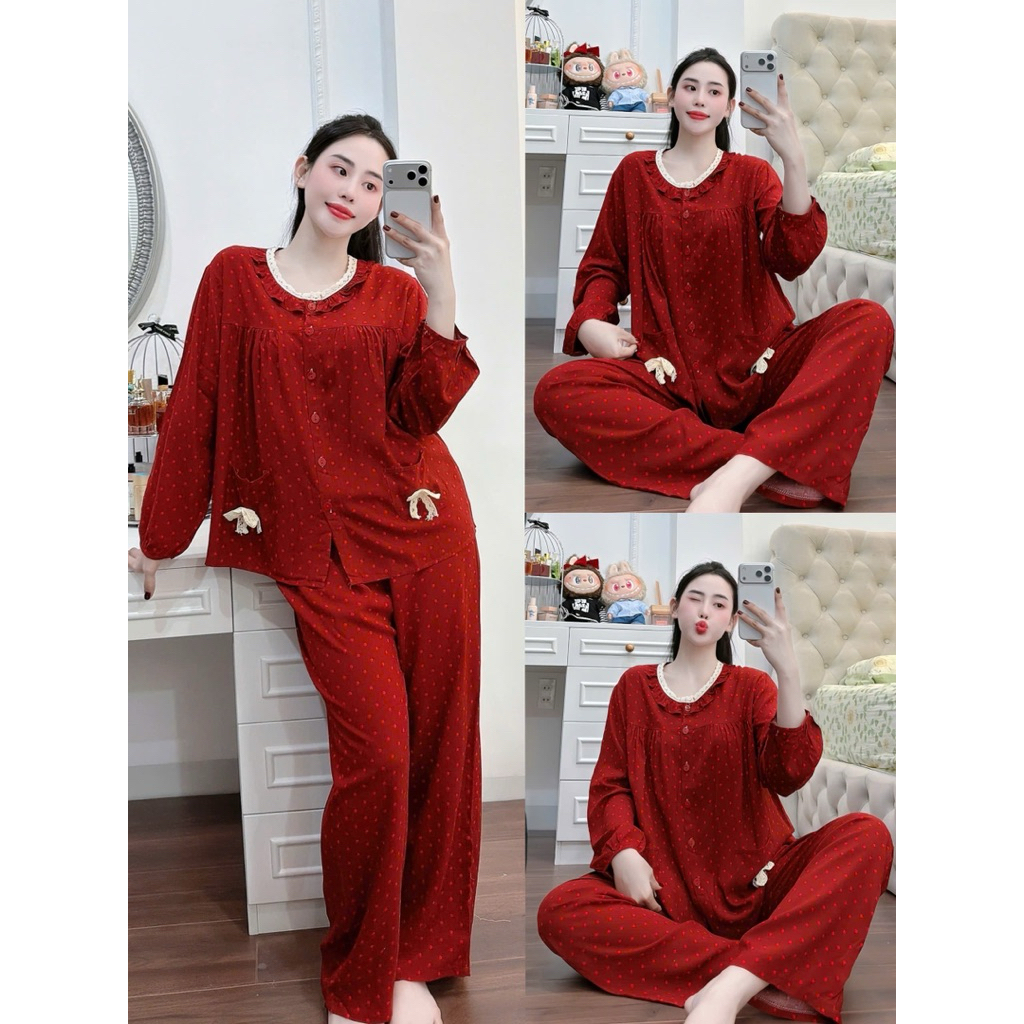 Set Bộ Tole Thiết Kế Trẻ Trung Cài Nút Babydoll - HN CLOSET