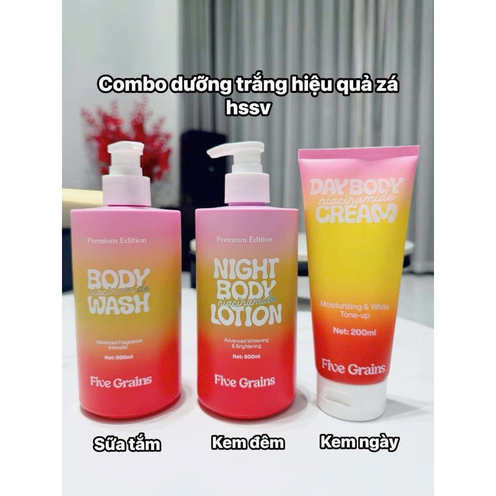 [AUTH 100%] SỮA TẮM - LOTION DƯỠNG THỂ FIVE GRAINS NIACINAMIDE