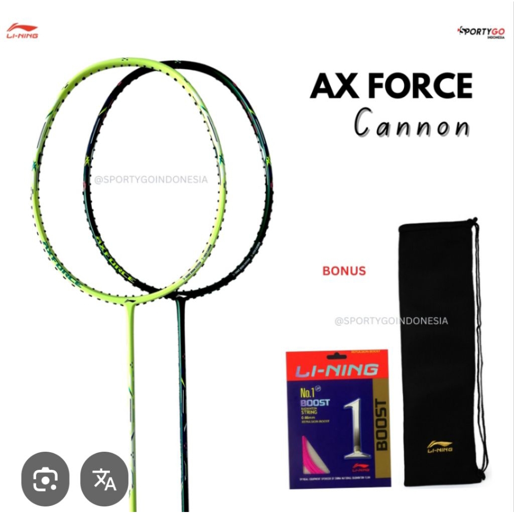 Vợt Aforce Force Neon Cannon Light chính hãng Xanh chuối 5U, tặng kèm túi đựng, cước căng tại nhà