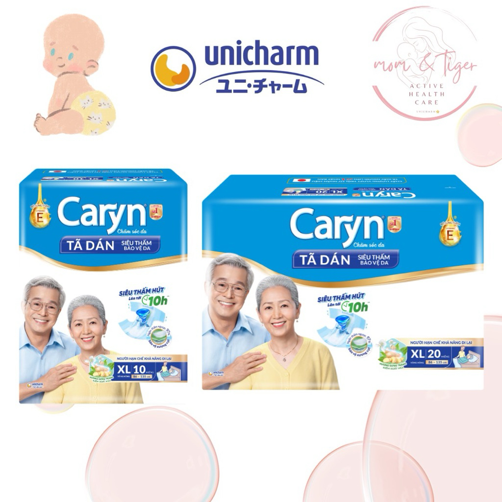 Tã Dán Caryn - Siêu Thấm Hút Đến 10H Size Dán Xl20