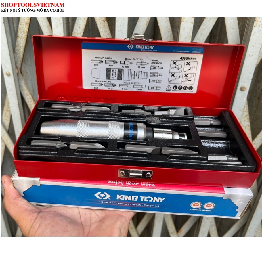 Bộ mũi vít đóng 14 chi tiết hệ mét Kingtony 4505MR01