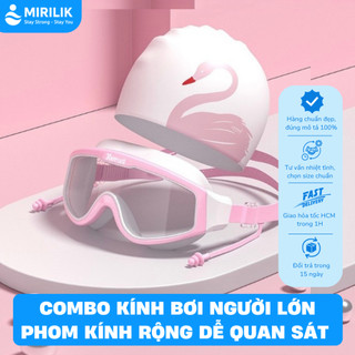 Combo Kính Bơi Người Lớn YouYou | Kèm Mũ Bơi & Nút Bịt Tai – Chống Mờ, Kín Nước Đi Bơi Hè Mirilik