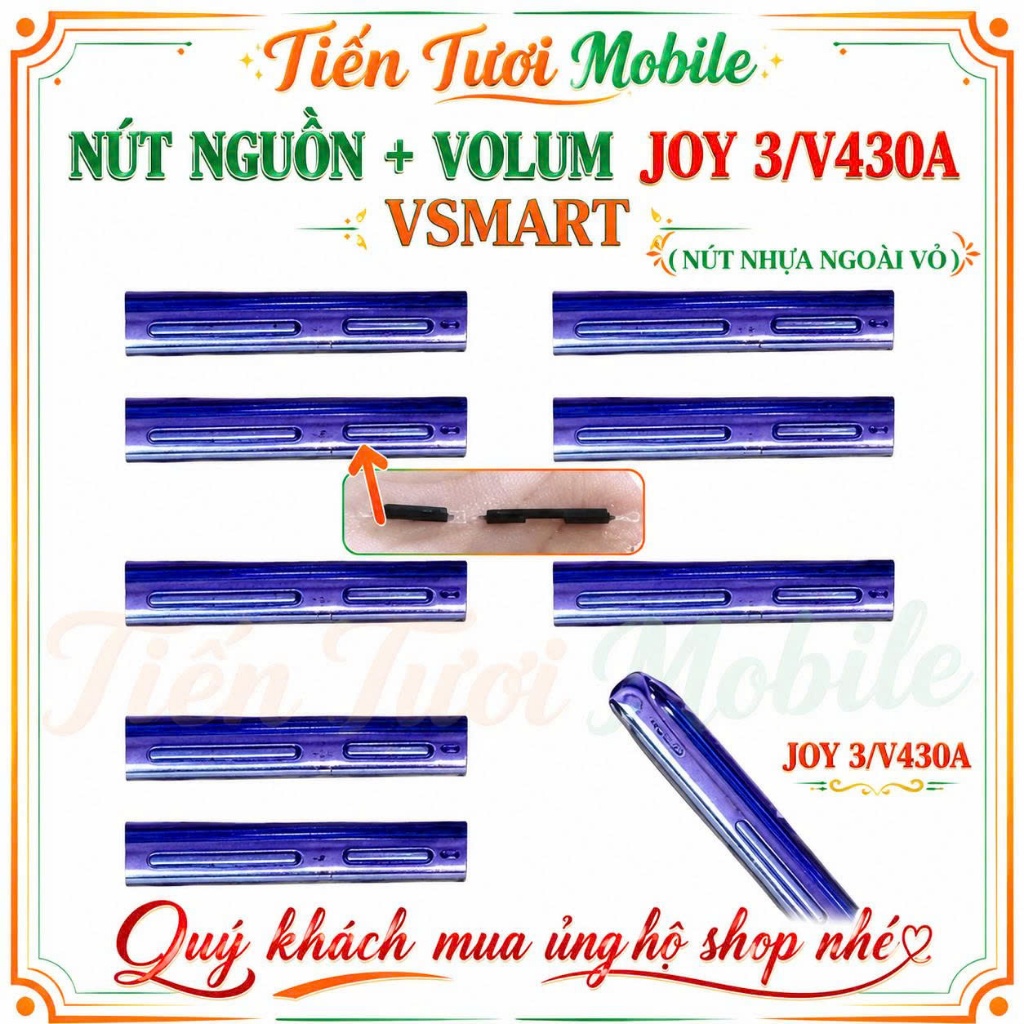 Nút nguon+ VoLum Vsmart Joy 3/v430a (nút nhựa ngoài vỏ)