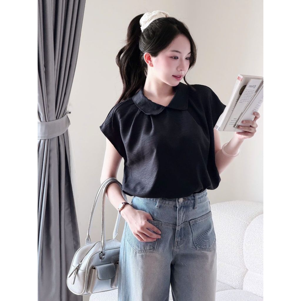 Áo sơ mi tay cánh tiên bản cổ to Miho House | BigBuy360 - bigbuy360.vn