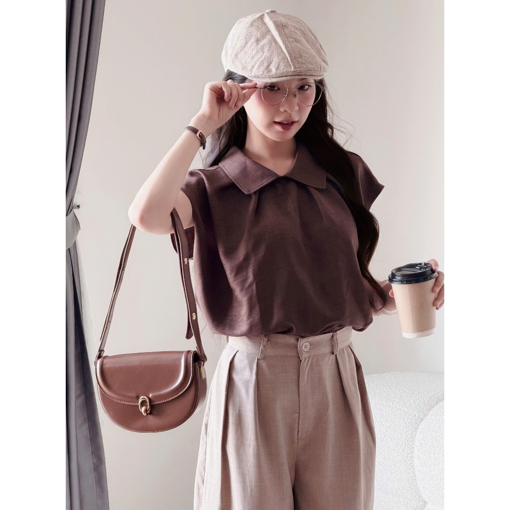 Áo sơ mi tay cánh tiên bản cổ to Miho House | BigBuy360 - bigbuy360.vn