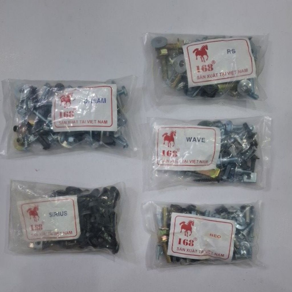 Bộ Ốc dàn áo xe Wave nhỏ, Wave RS, A100, S100, Sirius, Future Neo, Dream